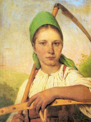 1825 крестьянка с косой и граблями Пелагея из Максихи ГРМ м.jpg