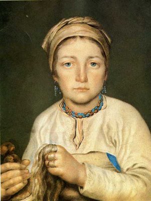 1822 Крестьянка, расчесывающая лён. Анисья.jpg